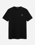 Fred Perry mit Taschen Pique T-Shirt - Schwarz