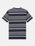 Fred Perry Streifen-T-Shirt - Marine-Blau