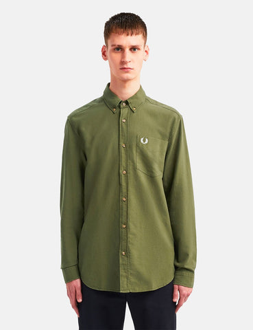 Fred Perry Overdyed Shirt - Militärgrün