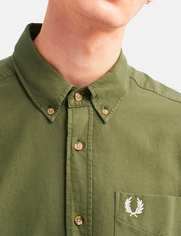 Fred Perry Overdyed Shirt - Militärgrün