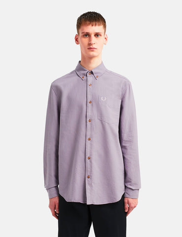 Fred Perry Overdyed Hemd - Dunkelheit Lavendel