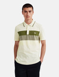 Fred Perry Reissue Netzeinsatz Tennis-Polo-Hemd - Ecru