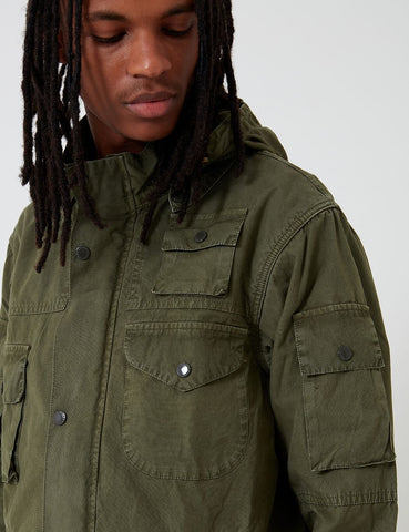 Barbour x Engineered Garments Cowen Casual-Jacke aus gewaschenem - Olive