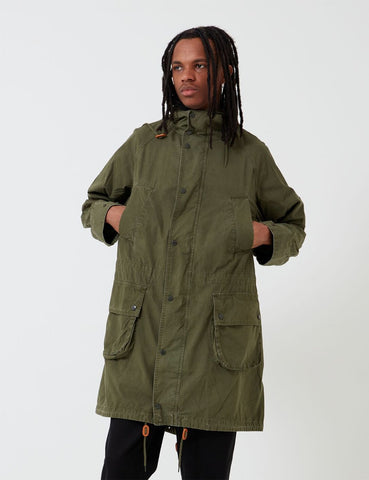 Barbour x Engineered Garments Gewaschene Highland Parka - Olive