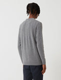 Barbour Crastill Zopfmuster Sweatshirt - Grau melierte