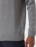 Barbour Crastill Zopfmuster Sweatshirt - Grau melierte