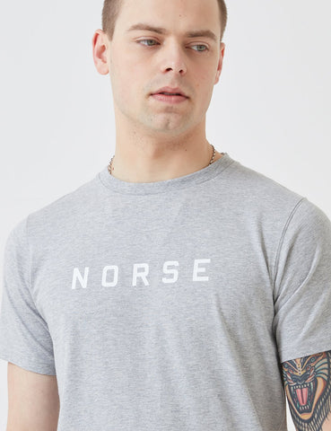 Norse Projects Niels Standard-Logo T-Shirt - Hellgrau Melange