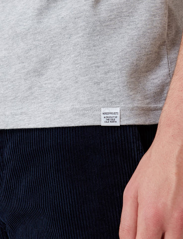 Norse Projects Standard T-Shirt - Light Grey Melange