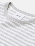 Norse Projects Niels Klassische Streifen-T-Shirt - Hellgrau Melange