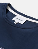 Norse Projects Niels Layer-Logo T-Shirt - Dark Navy