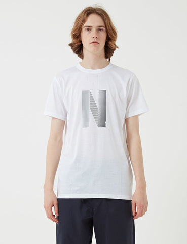 Norse Projects Niels Layer-Logo T-Shirt - Weiß