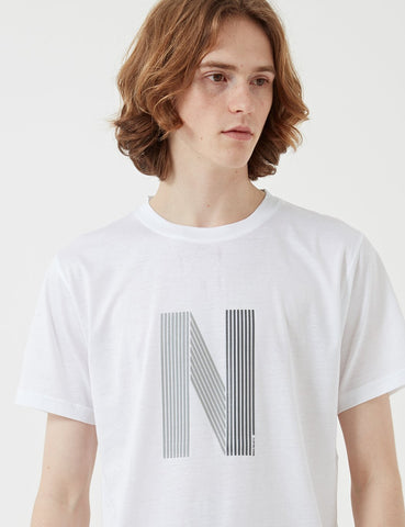 Norse Projects Niels Layer-Logo T-Shirt - Weiß