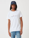 Norse Projects Niels Koordinaten-Logo-T-Shirt - Weiß