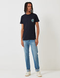 Norse Projects Niels Globe-Logo-T-Shirt - Dark Navy