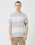 Norse Projects Johannes Block Streifen-T-Shirt - Hellgrau Melange