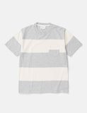 Norse Projects Johannes Block Streifen-T-Shirt - Hellgrau Melange