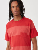 Norse Projects Johannes Block Streifen-T-Shirt - Askja Red