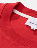 Norse Projects Johannes Block Streifen-T-Shirt - Askja Red