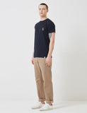 Norse Projects Niels Multi-Logo-T-Shirt - Dark Navy Blau