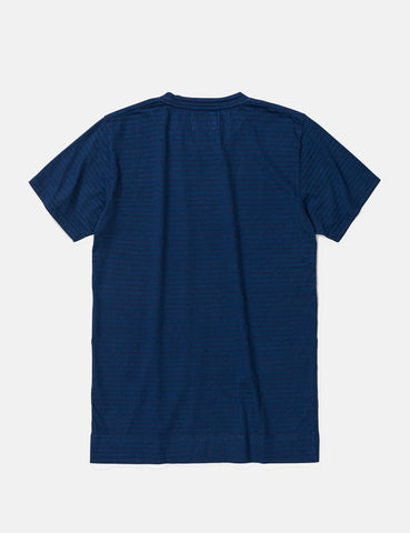 Norse Projects Niels Indigo-Streifen-T-Shirt - Indigo