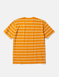 Norse Projects Johannes Baumwolle Leinen Streifen-T-Shirt - Kadmiumorange