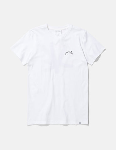 Norse Projects Niels-Zeichen-Logo-T-Shirt - Weiß