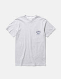 Norse Projects Niels Ivy Wave-Logo-T-Shirt - Hellgrau Melange