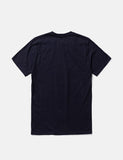 Norse Projects Niels Ivy Wave-Logo-T-Shirt - Dark Navy Blau