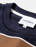 Norse Projects Johannes 3-Streifen-T-Shirt - Russet