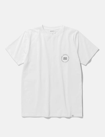 Norse Projects Niels Wave-Emblem-T-Shirt - Weiß