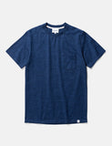 Norse Projects Niels Organic Mouline T-Shirt - Indigo Blue