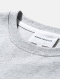 Norse Projects Niels Serif-Logo-T-Shirt - Hellgrau Melange