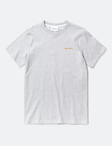 Norse Projects Logo T-Shirt - Hellgrau Melange