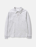 Norse Projects Jorn Half Zip Sweatshirt - Hellgrau Melange