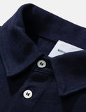 Norse Projects Ruben Langarm-Polo-T-Shirt - Dark Navy Blau