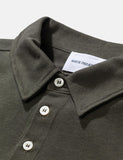 Norse Projects Ruben Langarm-Polo-Hemd (Baumwolle) - Ivy Green