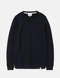 Norse Projects Vagn Klassisches Sweatshirt - Dunkelmarineblau