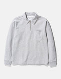 Norse Projects Jorn Half Zip Sweatshirt (Easy 330gsm Baumwolle) - Hellgrau Melange