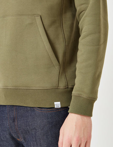 Norse Projects Ketel Hooded Sweatshirt - Lichen Green