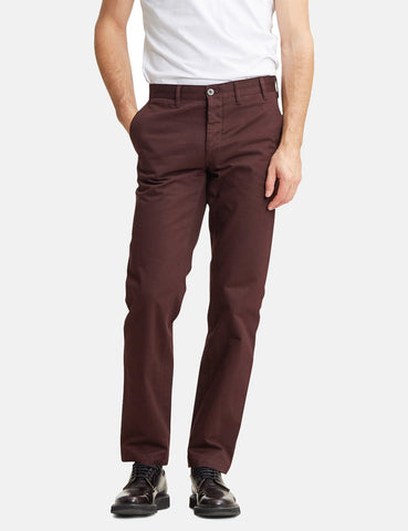 Norse Projects Aros Schweres Chino (Regular) - Aubergine Braun