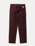 Norse Projects Aros Schweres Chino (Regular) - Aubergine Braun