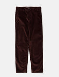 Norse Projects Aros Corduroy Chino - Burnt Sienna Brown