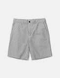 Norse Projects Aros Seersucker Shorts - Marine-Streifen