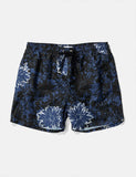 Norse Projects Hauge Blumen-Druck-Badeshorts - Dämmerung Blau