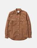 Norse Projects Villads Licht Twill Oberhemd - Ente Brown