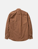 Norse Projects Villads Licht Twill Oberhemd - Ente Brown