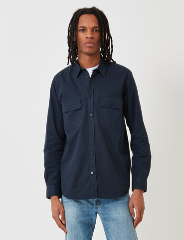 Norse Projects Villads Licht Twill Over - Dark Navy Blau