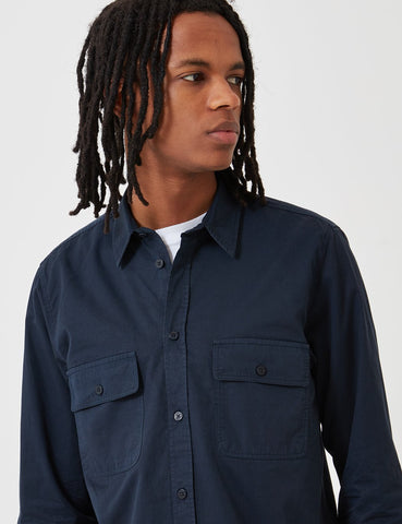 Norse Projects Villads Licht Twill Over - Dark Navy Blau