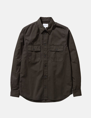 Norse Projects Villads Licht Twill Over - Buche Grün