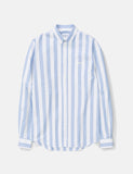 Norse Projects Anton Breitstreifen Oxford Hemd - Hellblau